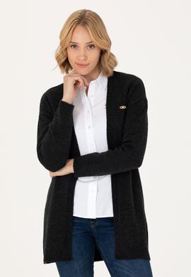 Kadın Siyah Triko Hırka - 50276237017