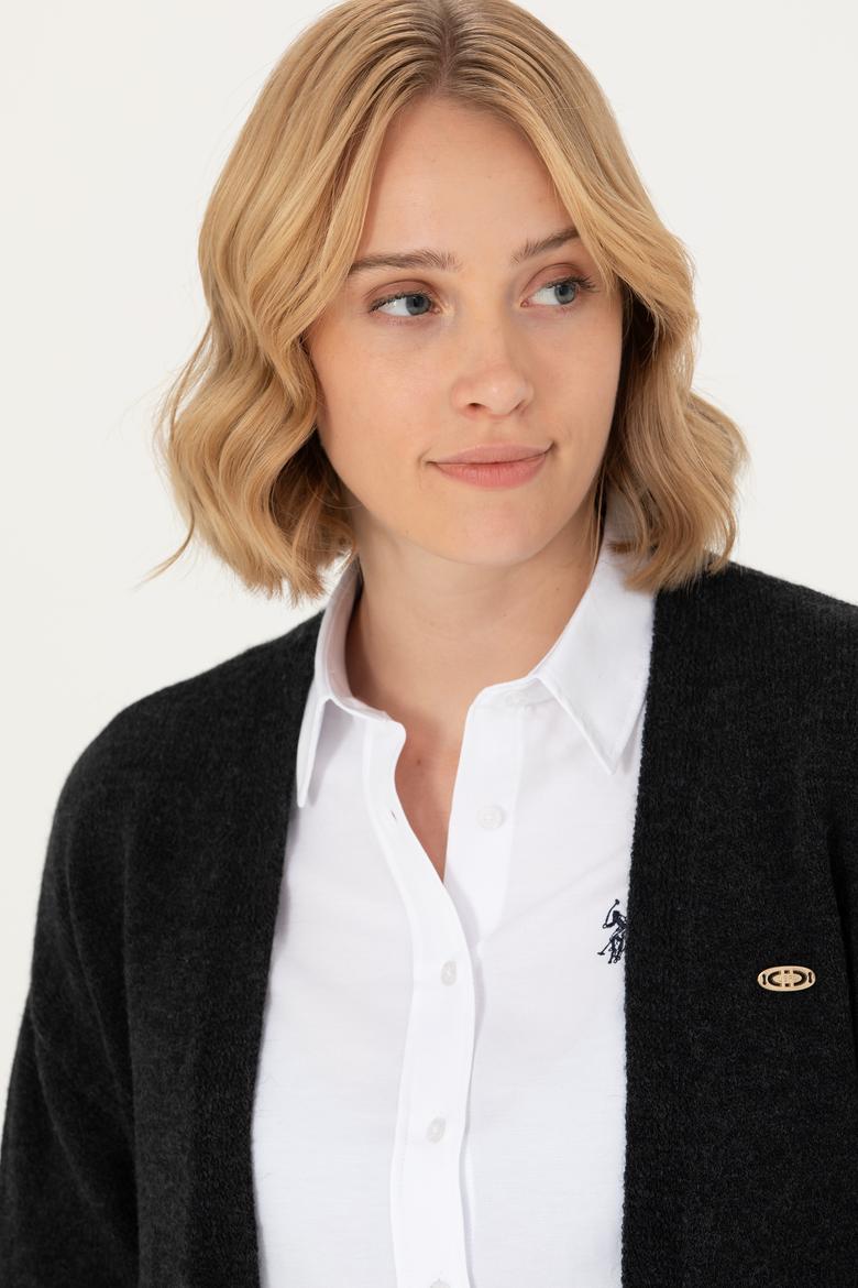 Kadın Siyah Triko Hırka - 50276237017