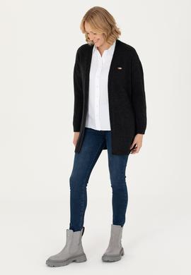 Kadın Siyah Triko Hırka - 50276237017