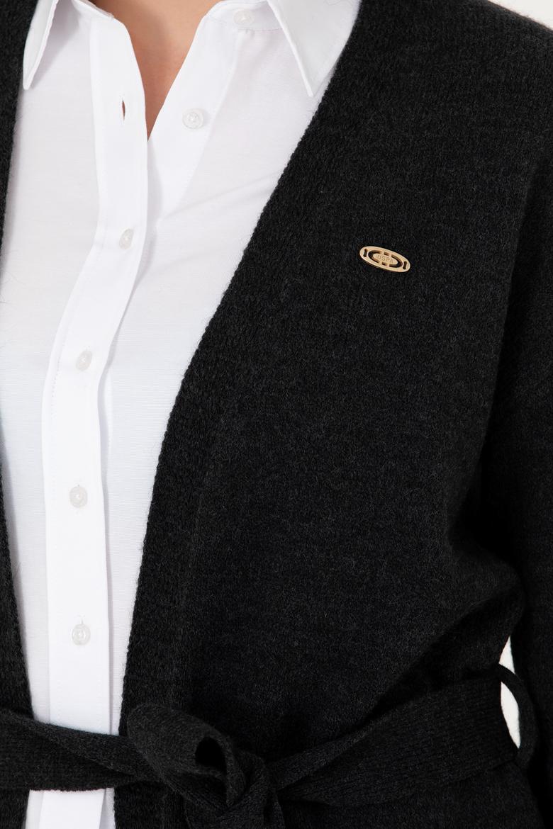 Kadın Siyah Triko Hırka - 50276237017