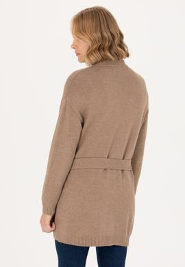 Kadın Kum Melanj Triko Hırka - 50276237029