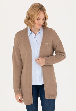 Kadın Kum Melanj Triko Hırka - 50276237029