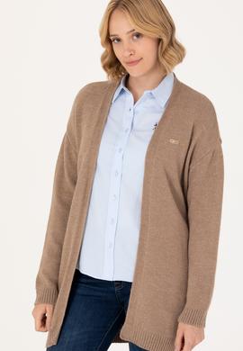 Kadın Kum Melanj Triko Hırka - 50276237029