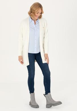 Kadın Krem Melanj Triko Hırka - 50276237037