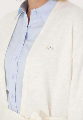 Kadın Krem Melanj Triko Hırka - 50276237037