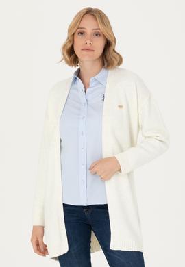 Kadın Krem Melanj Triko Hırka - 50276237037