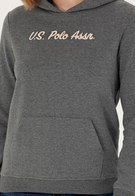 Kadın Antrasit Melanj Kapüşonlu Sweatshirt - 50276015022