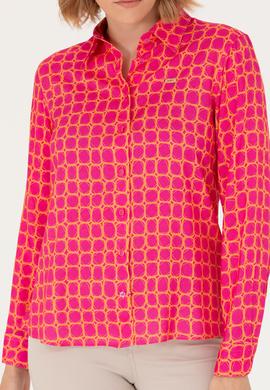 Kadın Fuşya Uzun Kollu Gömlek - 50266155018