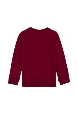 Çocuk Bordo Basic Bisiklet Yaka Sweatshirt - 50274406025