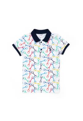 Erkek Çocuk Beyaz Polo Yaka Tişört - 50278146042