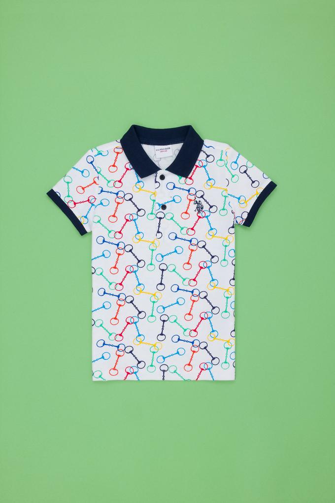 Erkek Çocuk Beyaz Polo Yaka Tişört