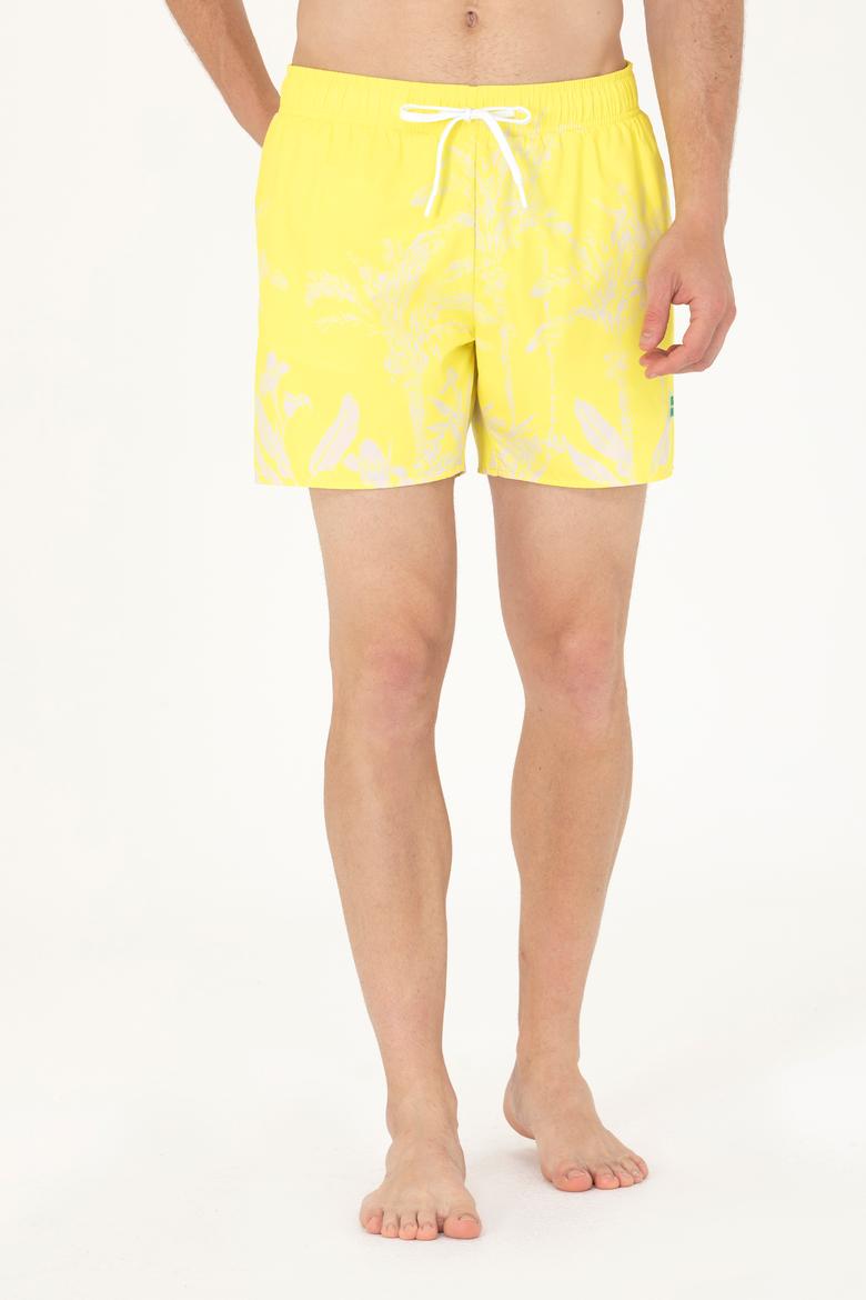 Erkek Neon Sarı Deniz Şortu - 50262274034