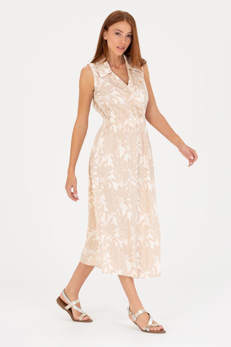 Kadın Krem Dokuma Elbise - 50262577001