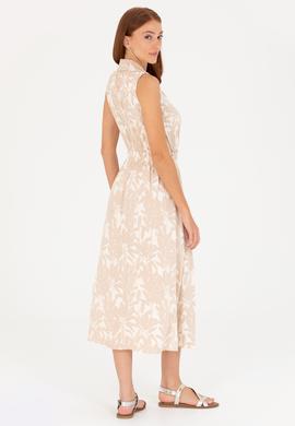 Kadın Krem Dokuma Elbise - 50262577001