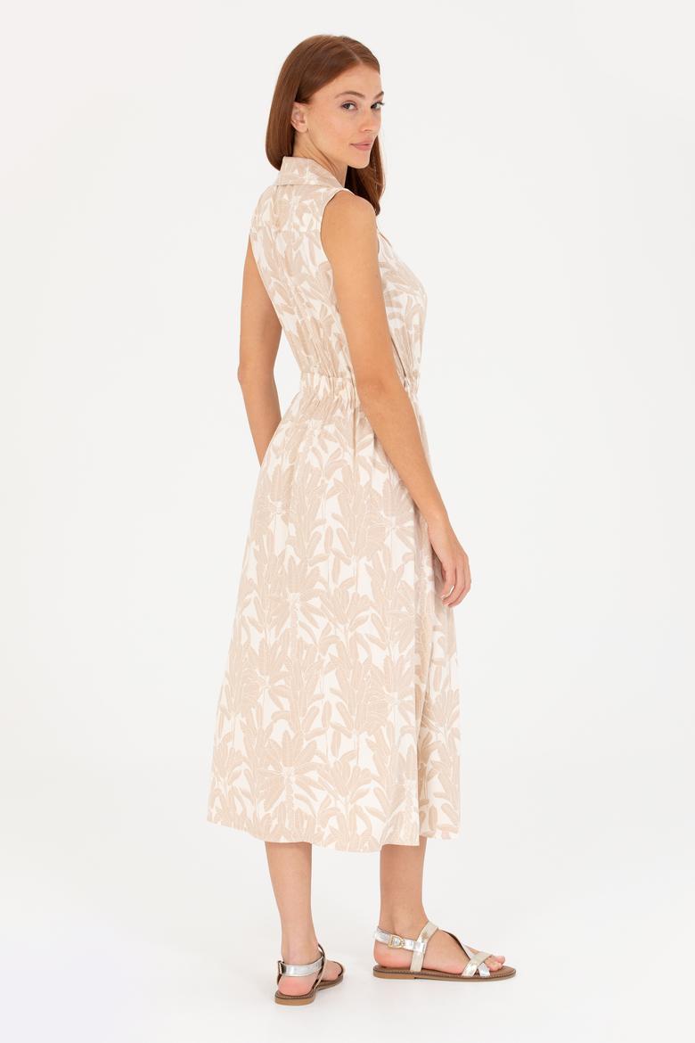 Kadın Krem Dokuma Elbise - 50262577001