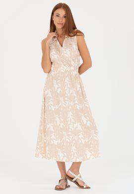 Kadın Krem Dokuma Elbise - 50262577001