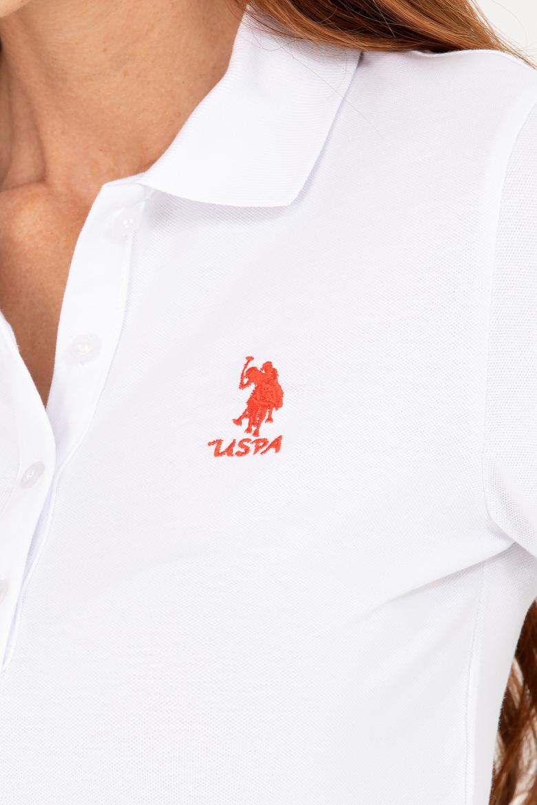 Kadın Beyaz Basic Polo Yaka Tişört - 50262657008