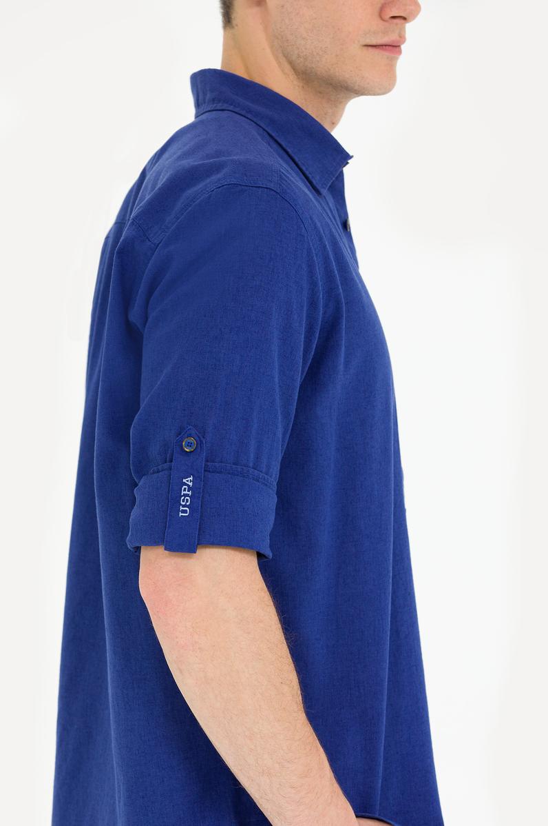 Erkek Mavi Uzun Kollu Basic Gömlek