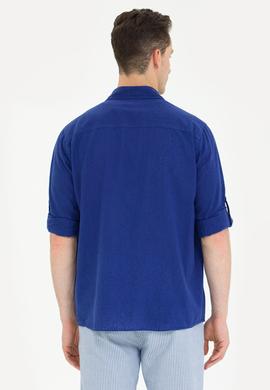 Erkek Mavi Uzun Kollu Basic Gömlek - 50262880030