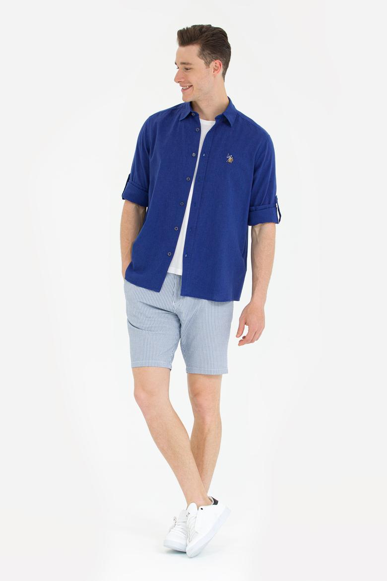 Erkek Mavi Uzun Kollu Basic Gömlek - 50262880030