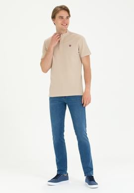 Erkek Taş Bisiklet Yaka Tişört - 50262955027