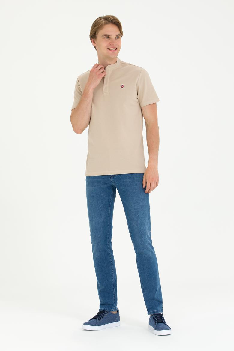 Erkek Taş Bisiklet Yaka Tişört - 50262955027