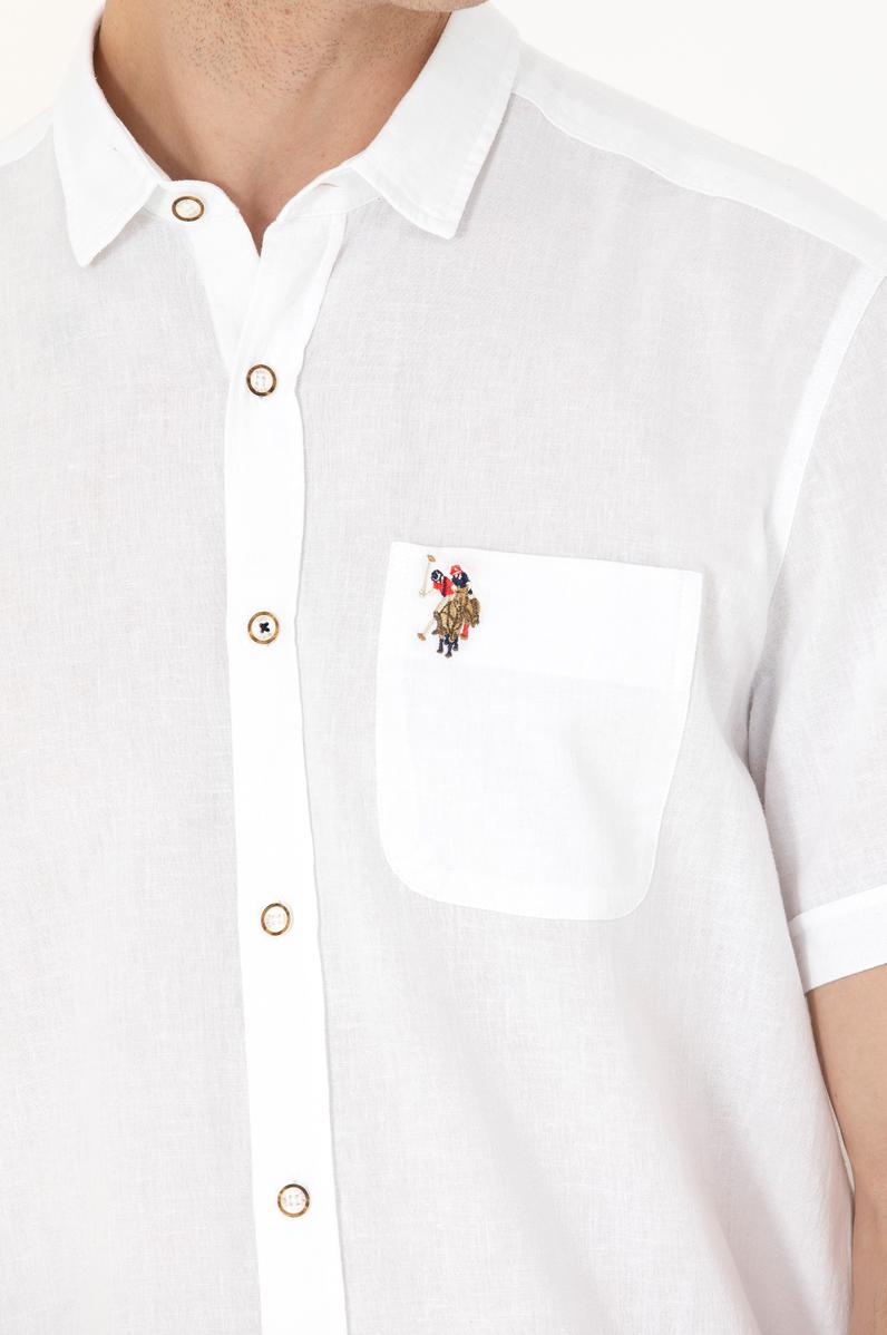 Erkek Beyaz Kısa Kollu Gömlek