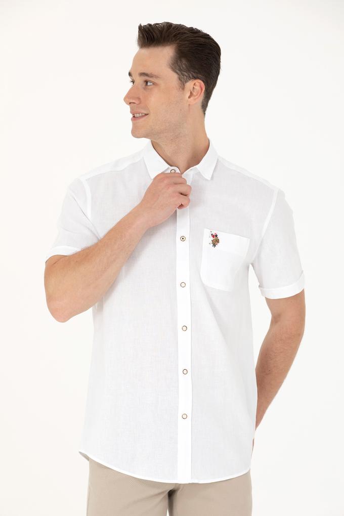 Erkek Beyaz Kısa Kollu Gömlek
