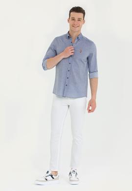 Erkek Lacivert Uzun Kollu Basic Gömlek - 50262977024