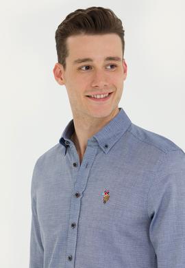 Erkek Lacivert Uzun Kollu Basic Gömlek - 50262977024