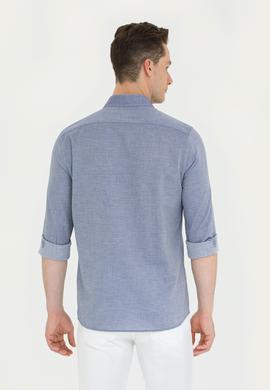 Erkek Lacivert Uzun Kollu Basic Gömlek - 50262977024