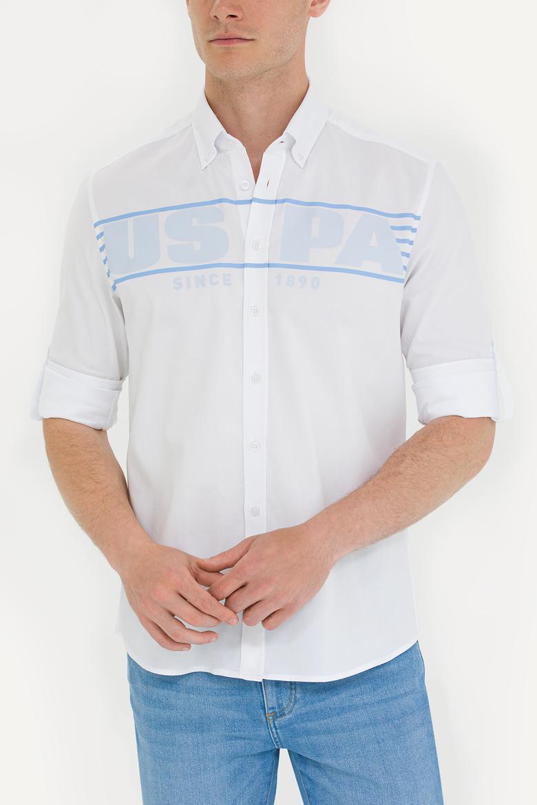 Erkek Beyaz Uzun Kollu Gömlek - 50263127021