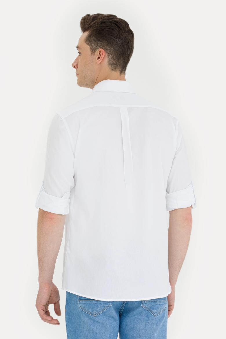 Erkek Beyaz Uzun Kollu Gömlek - 50263127021
