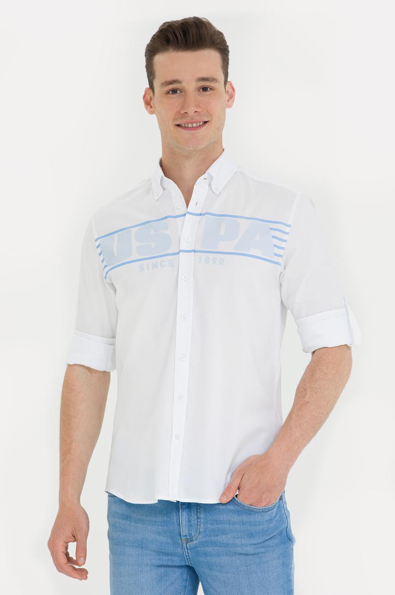 Erkek Beyaz Uzun Kollu Gömlek