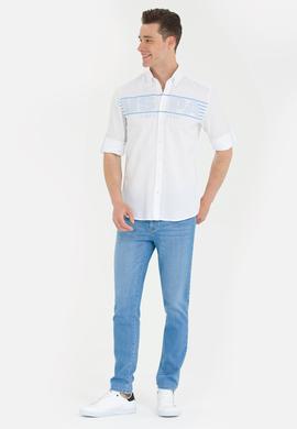 Erkek Beyaz Uzun Kollu Gömlek - 50263127021