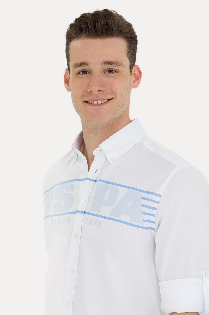 Erkek Beyaz Uzun Kollu Gömlek