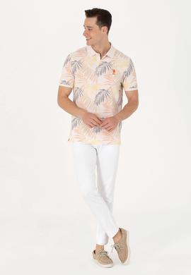 Erkek Ekru Polo Yaka Tişört - 50263434023