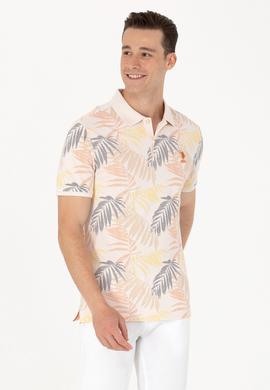 Erkek Ekru Polo Yaka Tişört - 50263434023