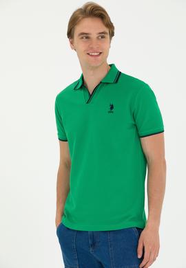 Erkek Yeşil Polo Yaka Tişört - 50263441048