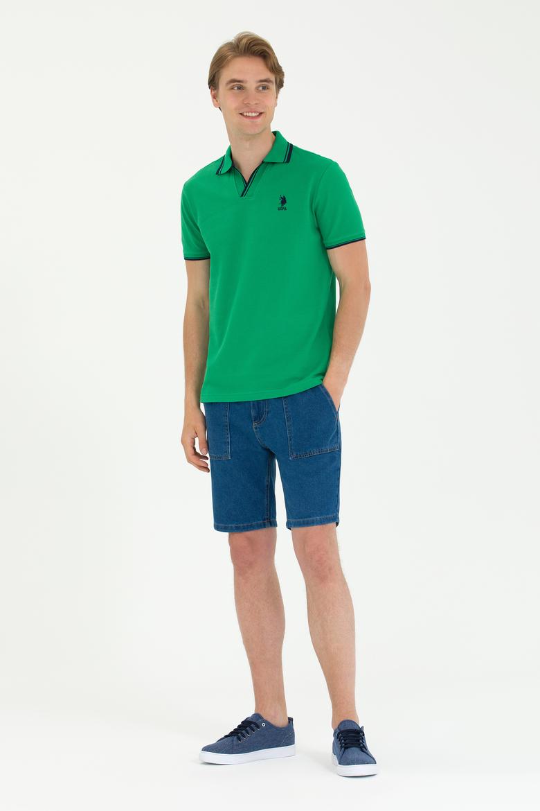 Erkek Yeşil Polo Yaka Tişört - 50263441048