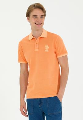 Erkek Turuncu Basic Polo Yaka Tişört - 50263475076
