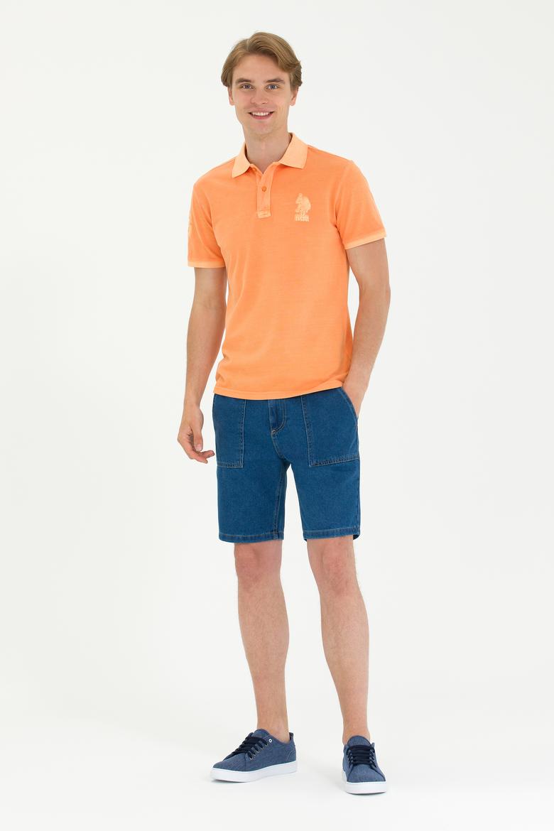 Erkek Turuncu Basic Polo Yaka Tişört - 50263475076