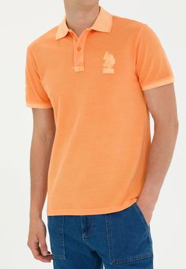 Erkek Turuncu Basic Polo Yaka Tişört - 50263475076
