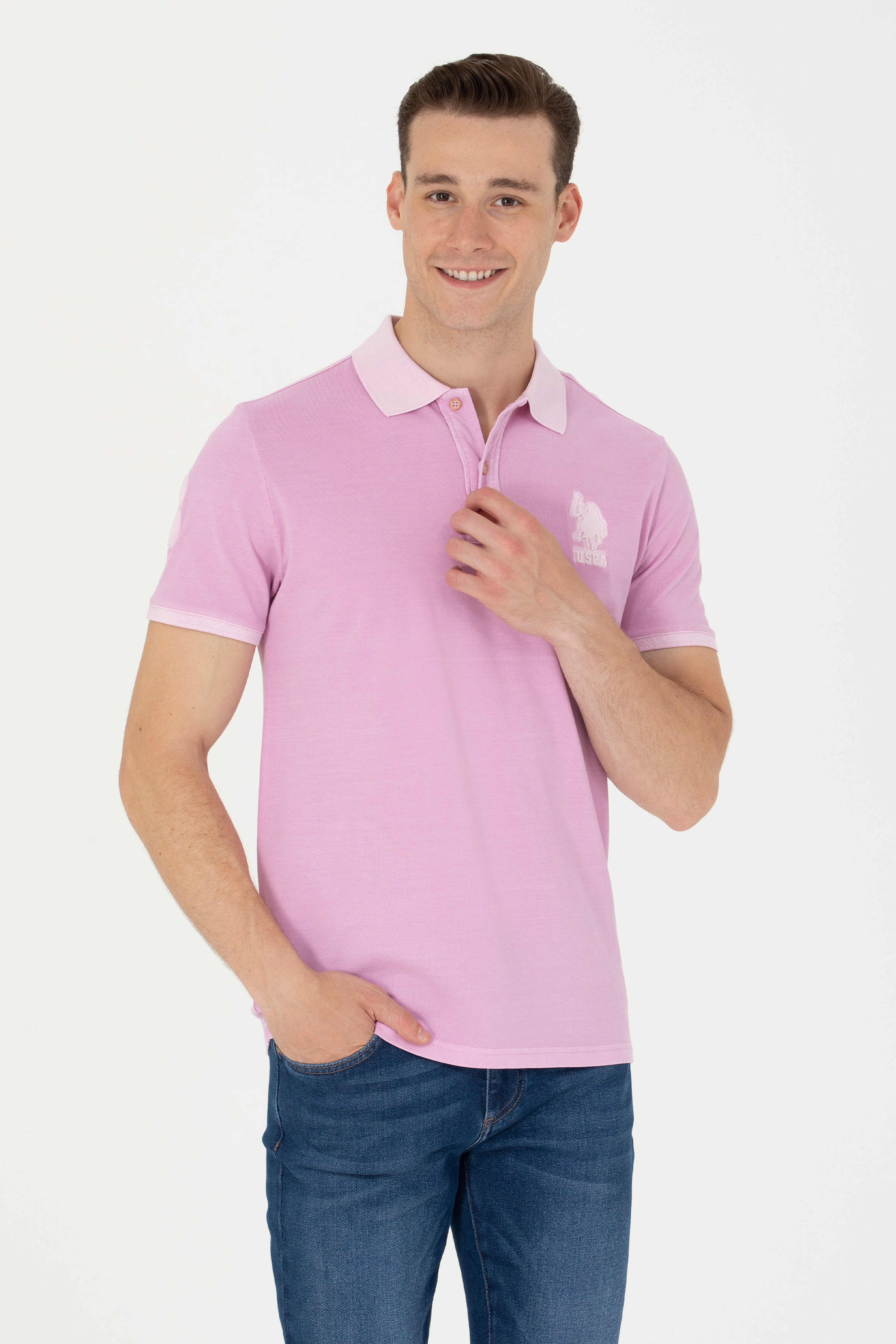 Erkek Manolya Basic Polo Yaka Tişört - Image 3