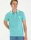 Erkek Slim Fit Polo Yaka Mint Basic Tişört
