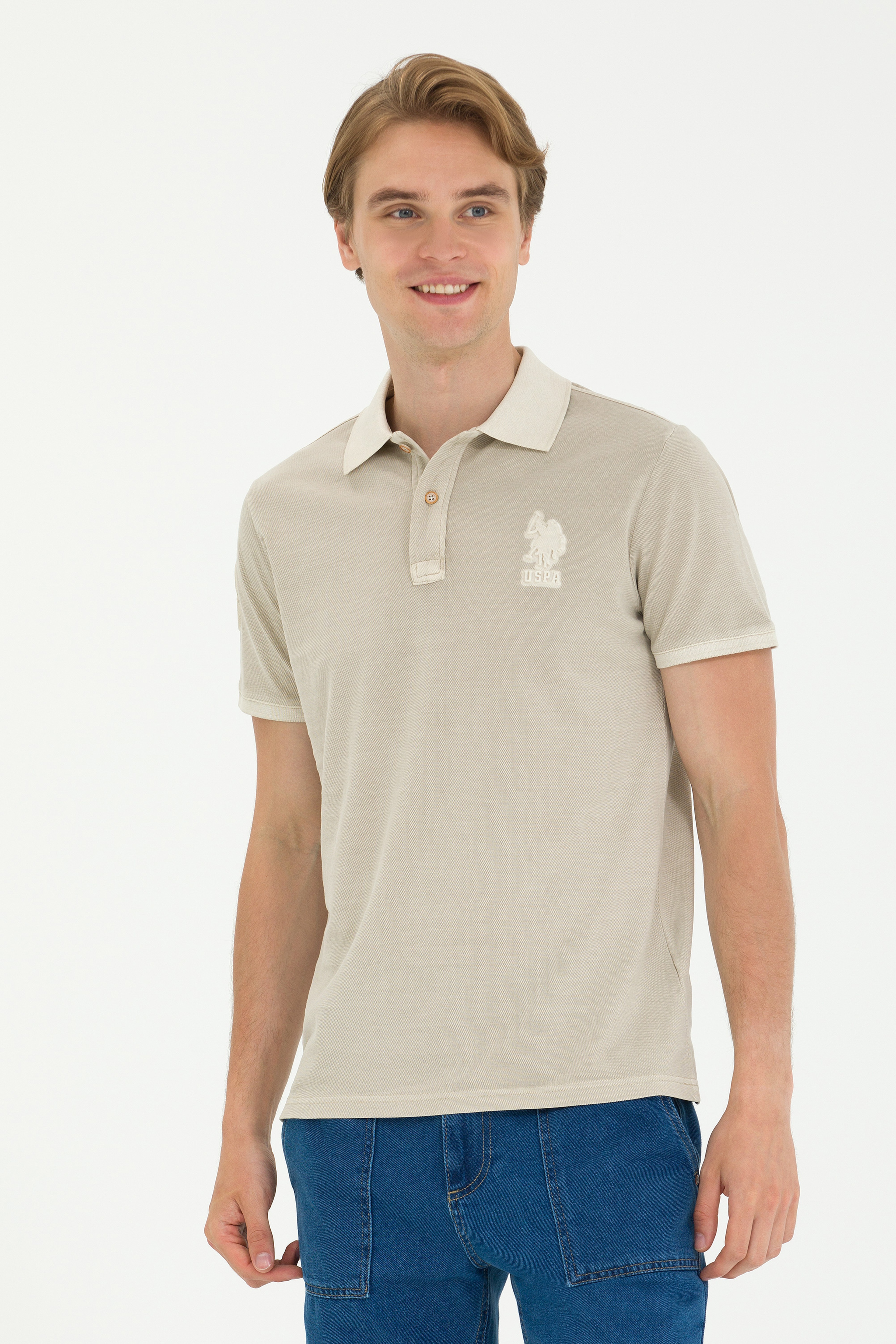 Erkek Taş Basic Tişört - Image 3