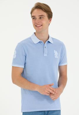 Erkek Mavi Basic Polo Yaka Tişört - 50263475174