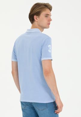 Erkek Mavi Basic Polo Yaka Tişört - 50263475174