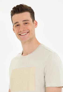 Erkek Taş Bisiklet Yaka Tişört - 50263564053