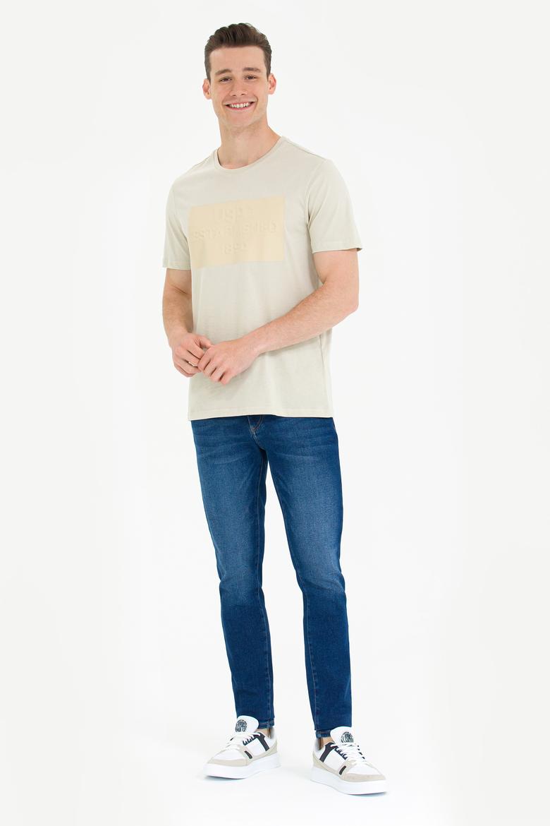 Erkek Taş Bisiklet Yaka Tişört - 50263564053